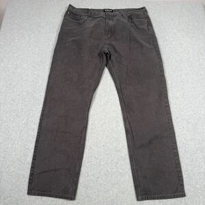 Betabrand Sons of Britches Mens Gray Herringbone Denim Jeans 36x30 Straight Leg